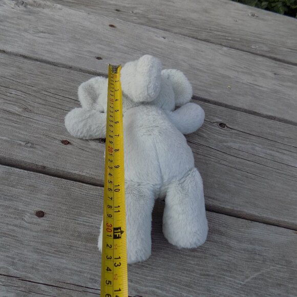 KELLY TOYS ELEPHANT RATTLE CRINKLED EARS GRAY PLUSH Soft Fur STUFFED ANIMAL Baby - Picture 4 of 9